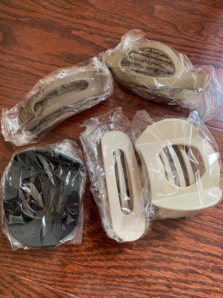 Set of 5 Neutral Hair Claw Clips