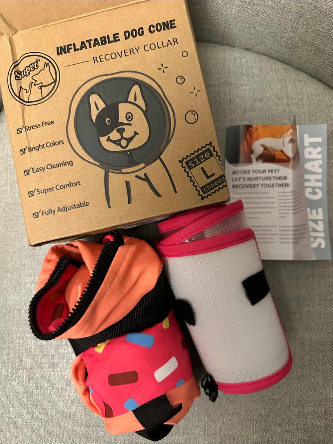 Supet Pet Inflatable Dog Collar Recovery Cone - Size L - photo 2