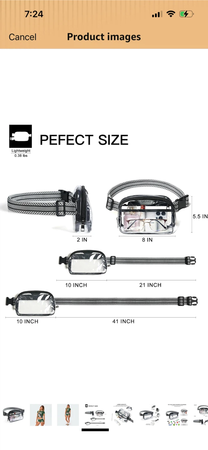 New-Small Clear Bag - Perfect for Concerts & Travel - photo 4