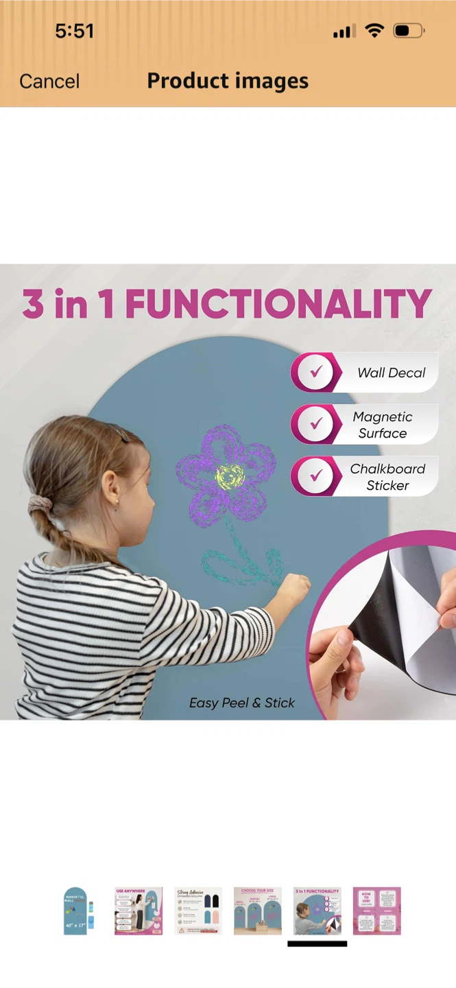 New-Magnetic Wall Decal, Chalkboard & Surface Cleaner Kit - photo 2