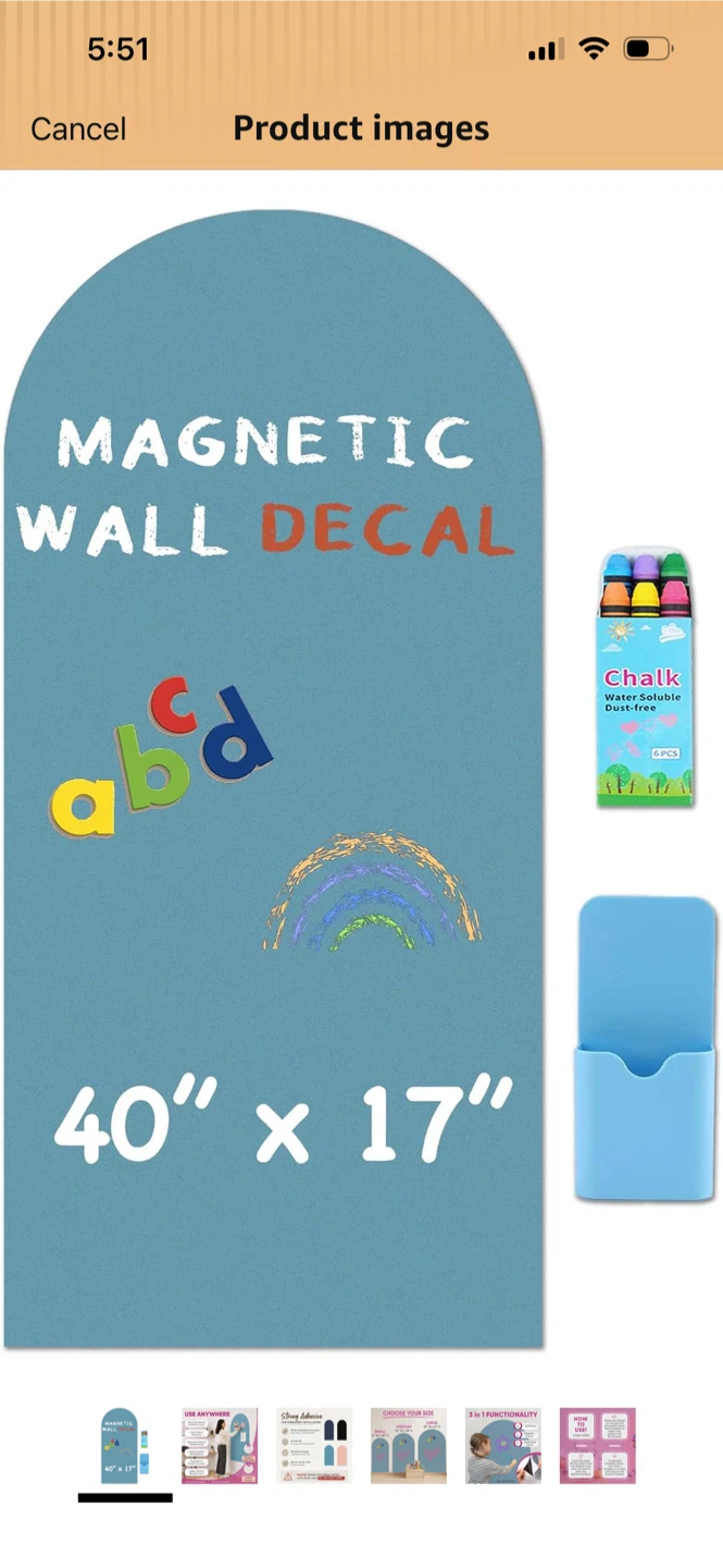 New-Magnetic Wall Decal, Chalkboard & Surface Cleaner Kit - photo 3