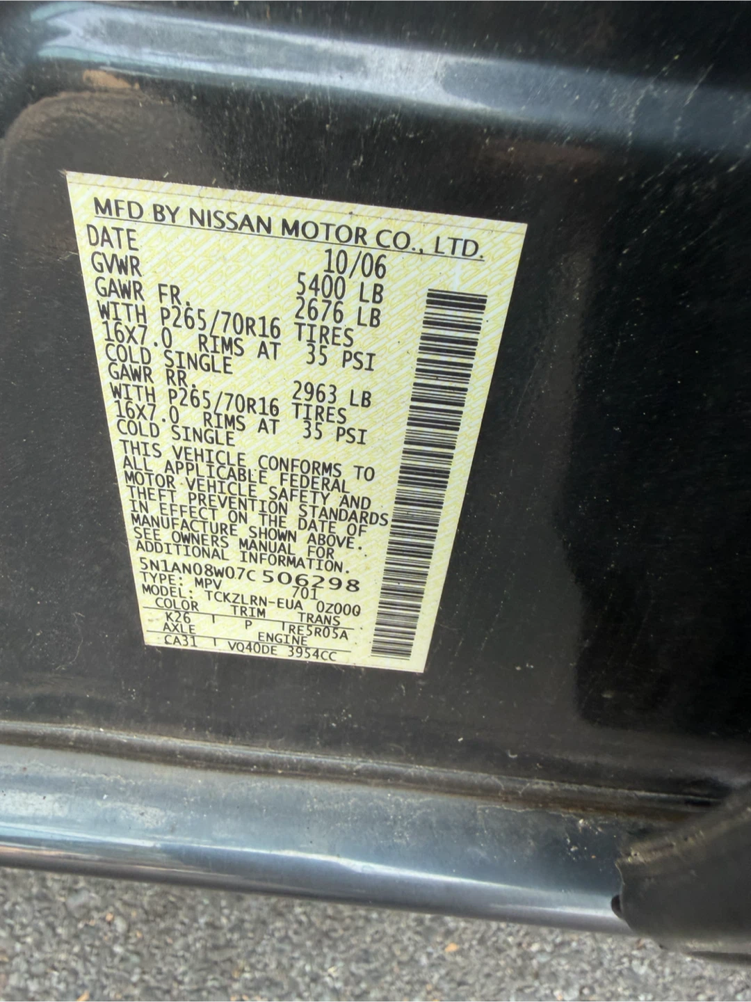2006 Nissan Xterra V6 4.0L - photo 5