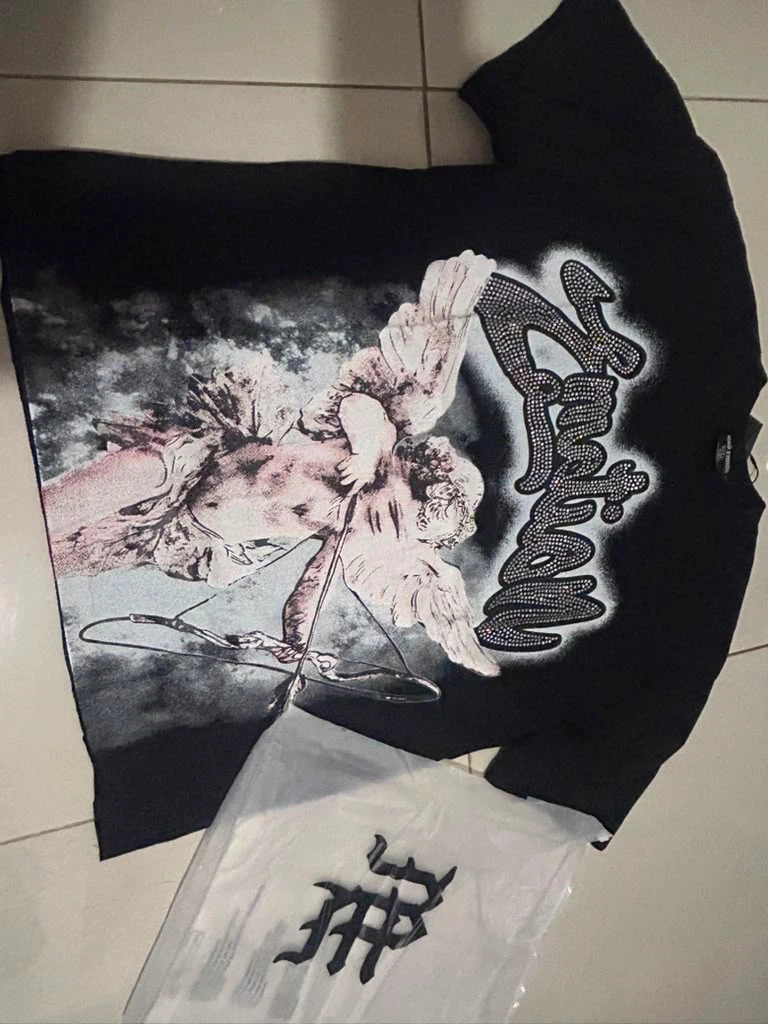 Mixed Emotion Black T-Shirt with Rhinestone Logo - photo 3