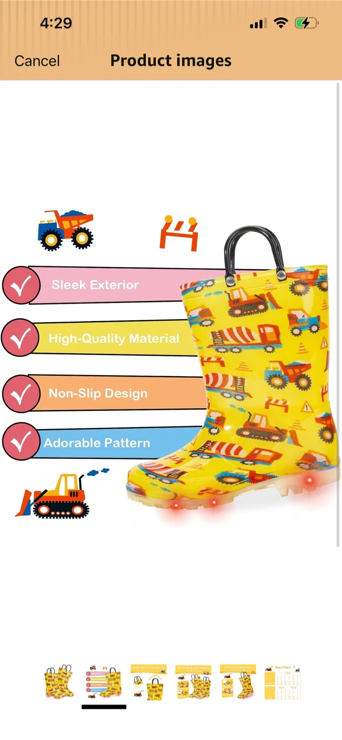 New-FUNCOO PLUS Toddler Boots with  Light Up Waterproof Boot - photo 2