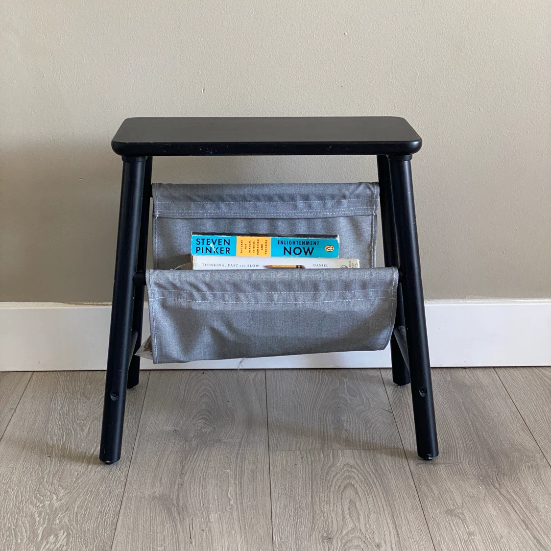 Black End Table with Magazine Holder - photo 2