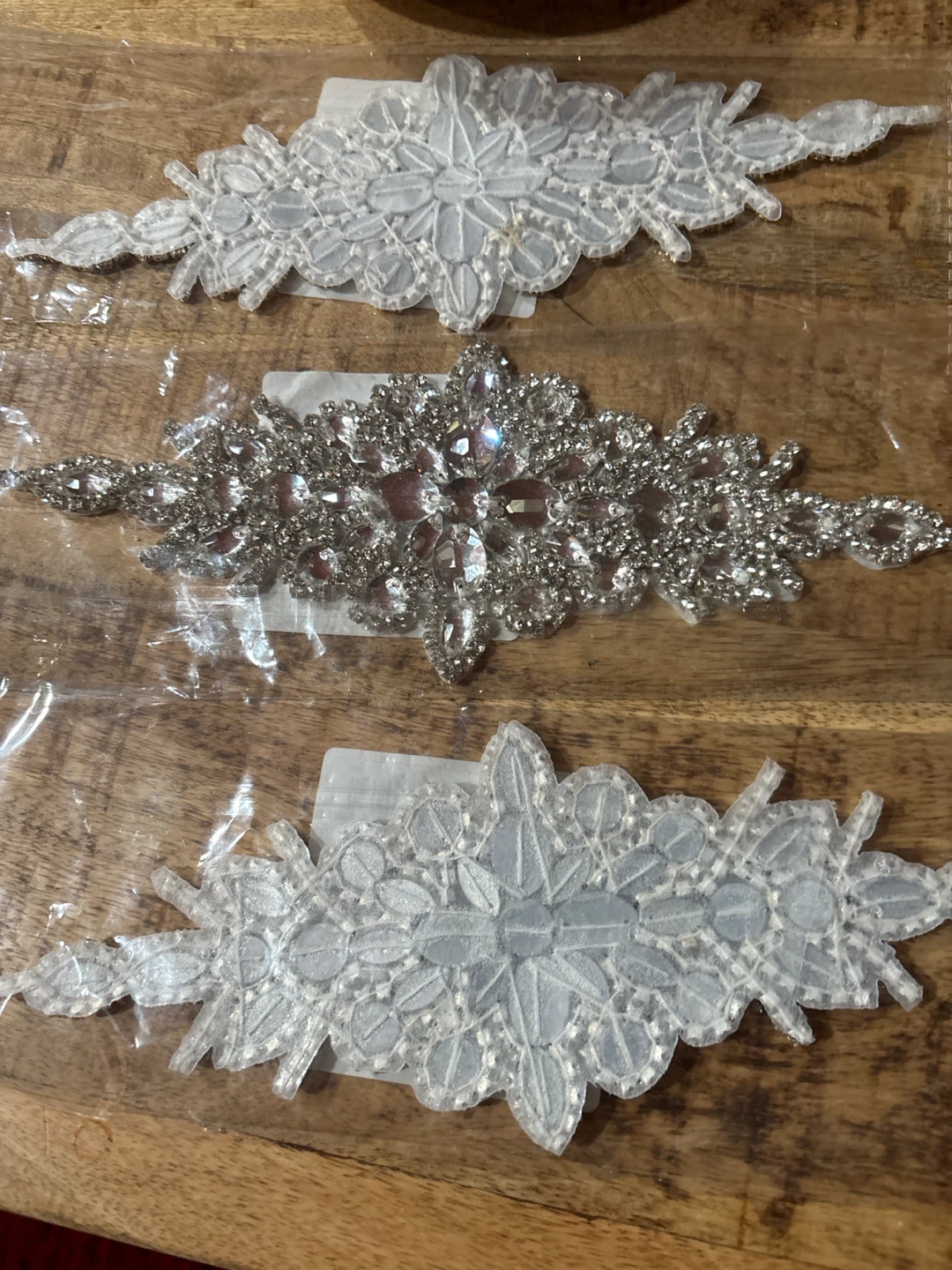 High-Grade Crystal Rhinestone Bridal Applique (Self-Adhesive)