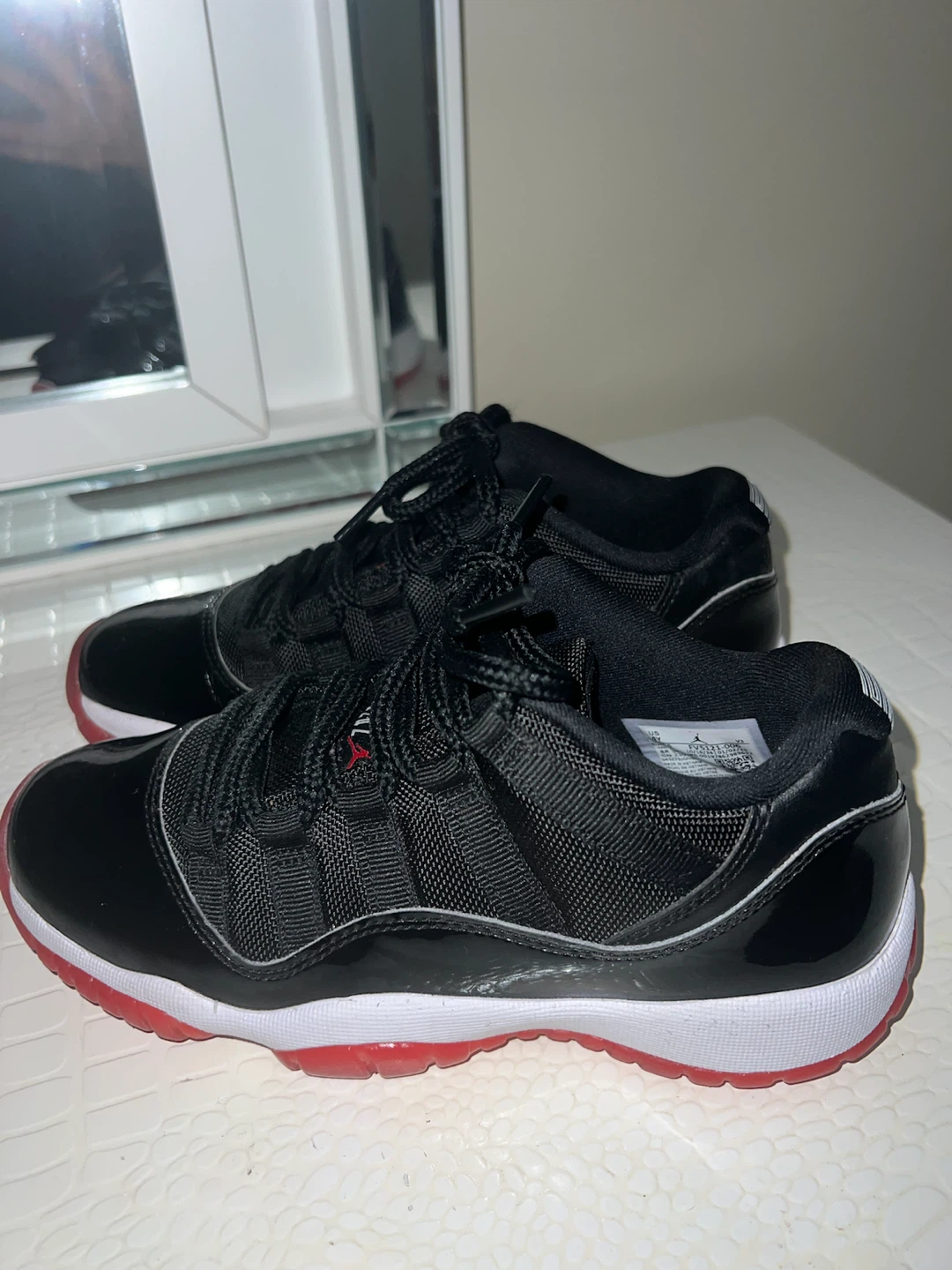 Air Jordan 11 Black Red Size 5 - photo 2