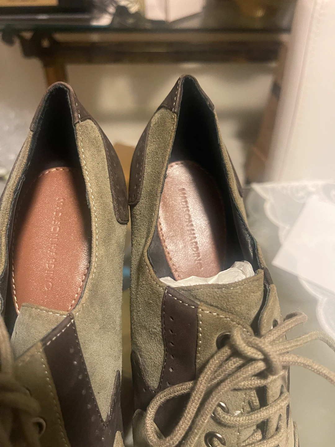 Madison Harding Women's Brown & Tan Lace-up Platform Heels - photo 3