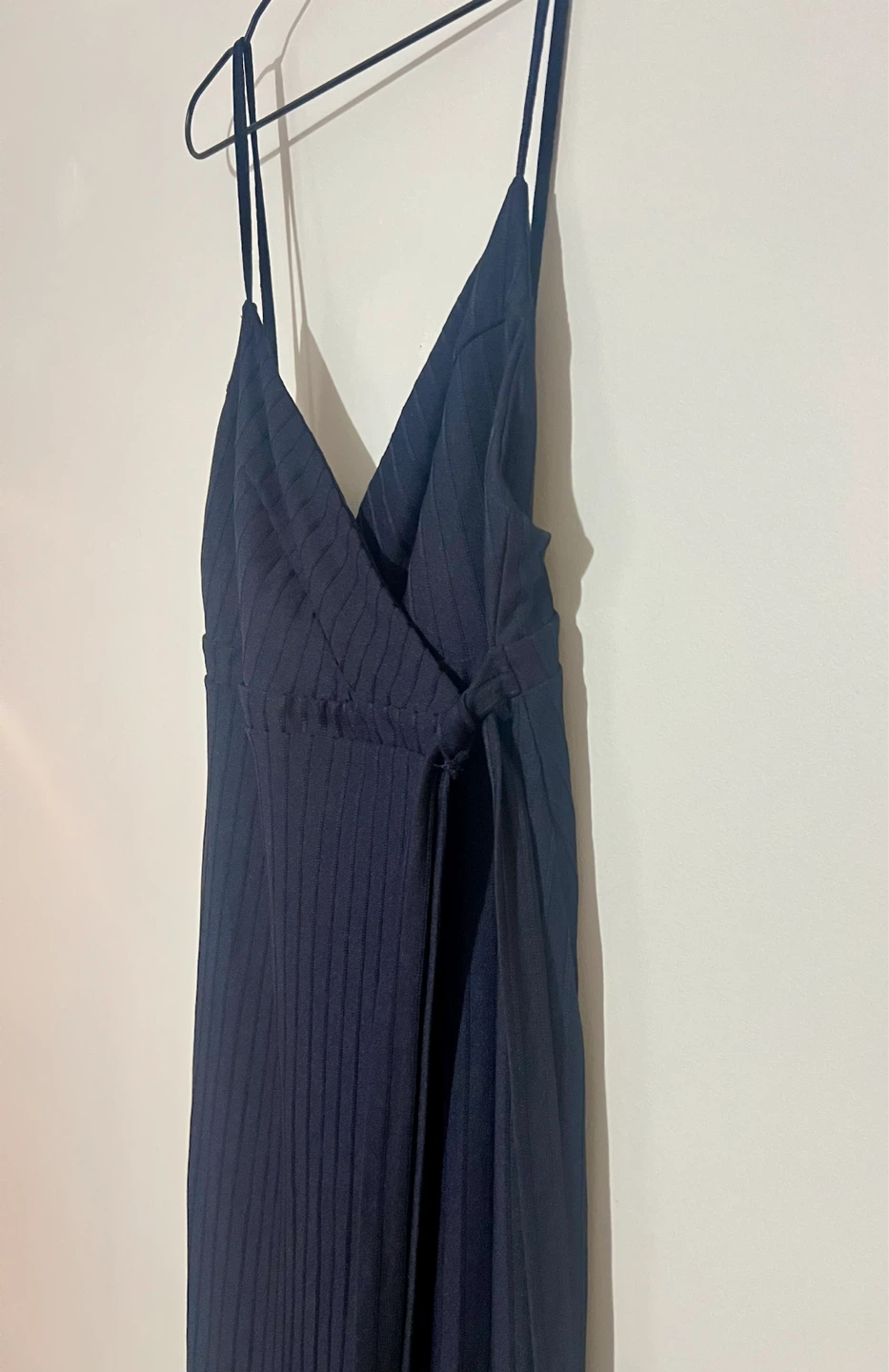 Zara Navy Wrap Midi Dress