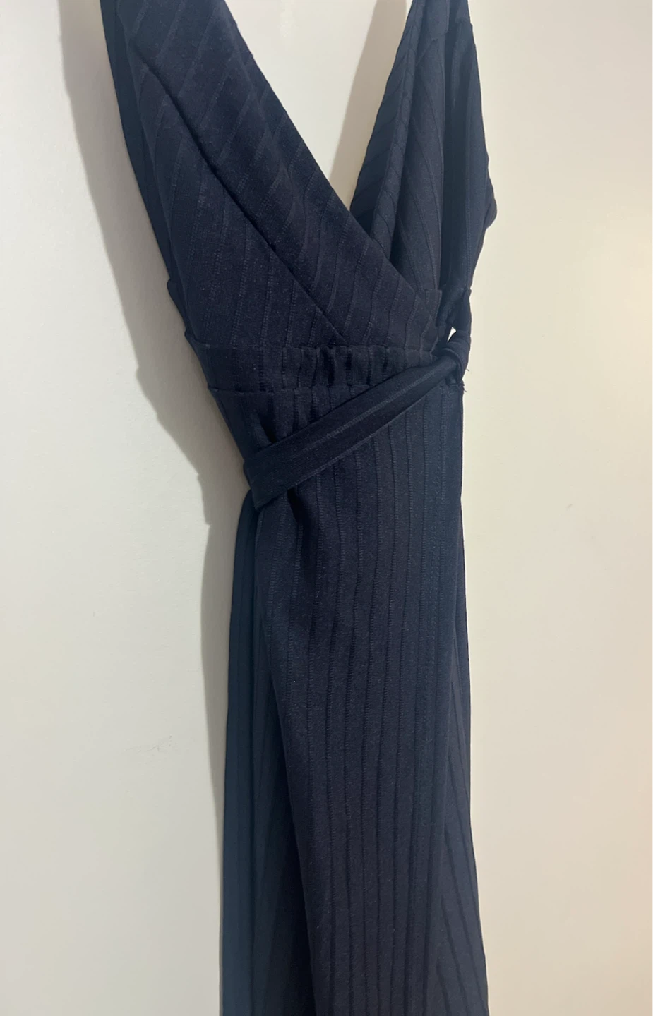 Zara Navy Wrap Midi Dress - photo 3