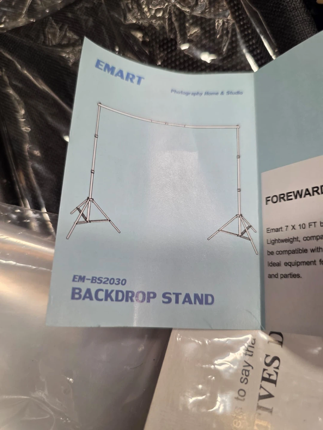 EMART Backdrop Stand Kit, Adjustable Photo Backdrop Stands - photo 4