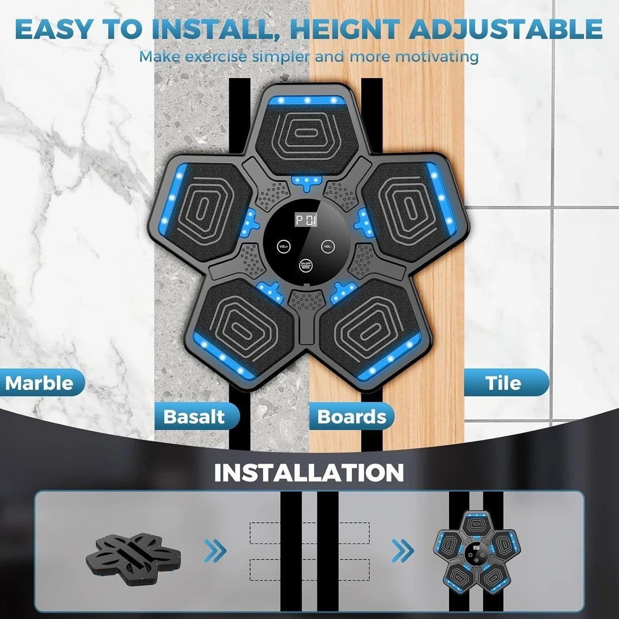 Smart Bluetooth Boxing Pad with MMA Gloves - photo 3