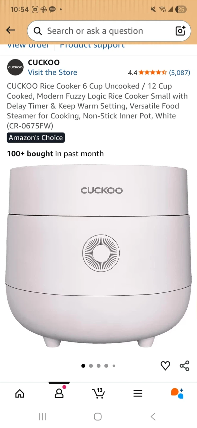 Cuckoo Rice Cooker - White