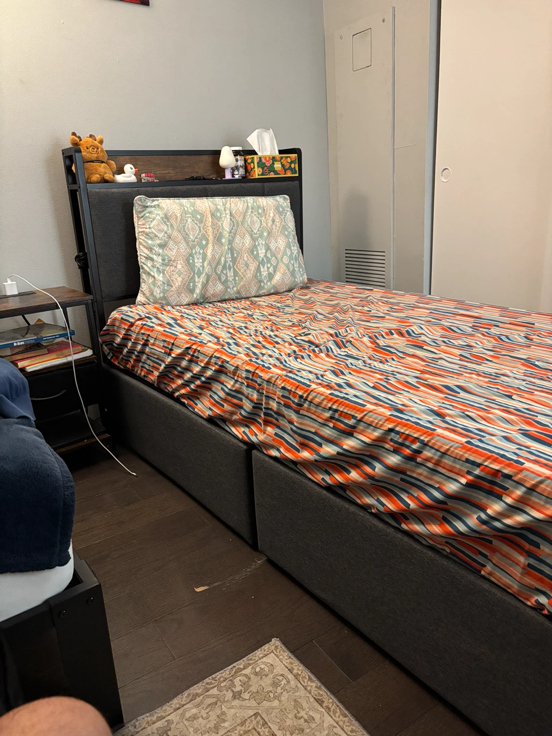 Twin XL Bed Frame with two drawers