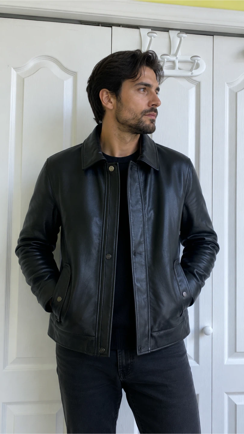 Black Faux Leather Jacket