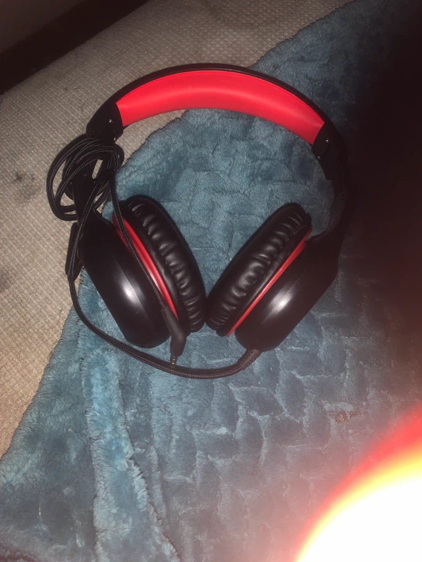 Black and Red Over-Ear Headphones
