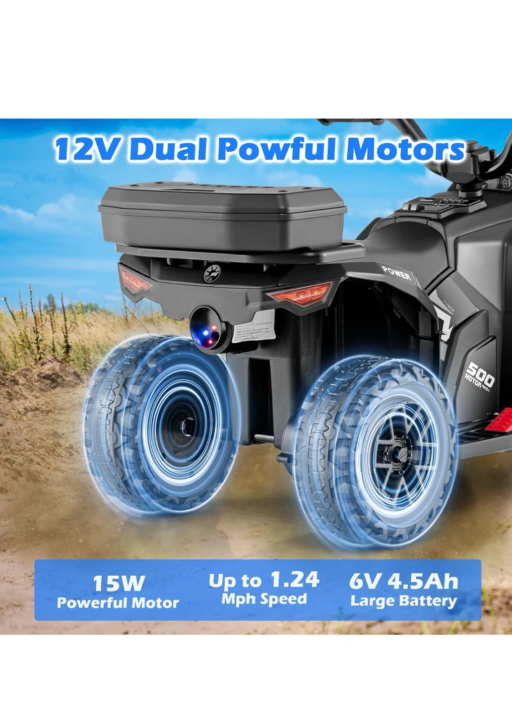 Black Explorer Ride-On ATV with Remote Control - photo 5