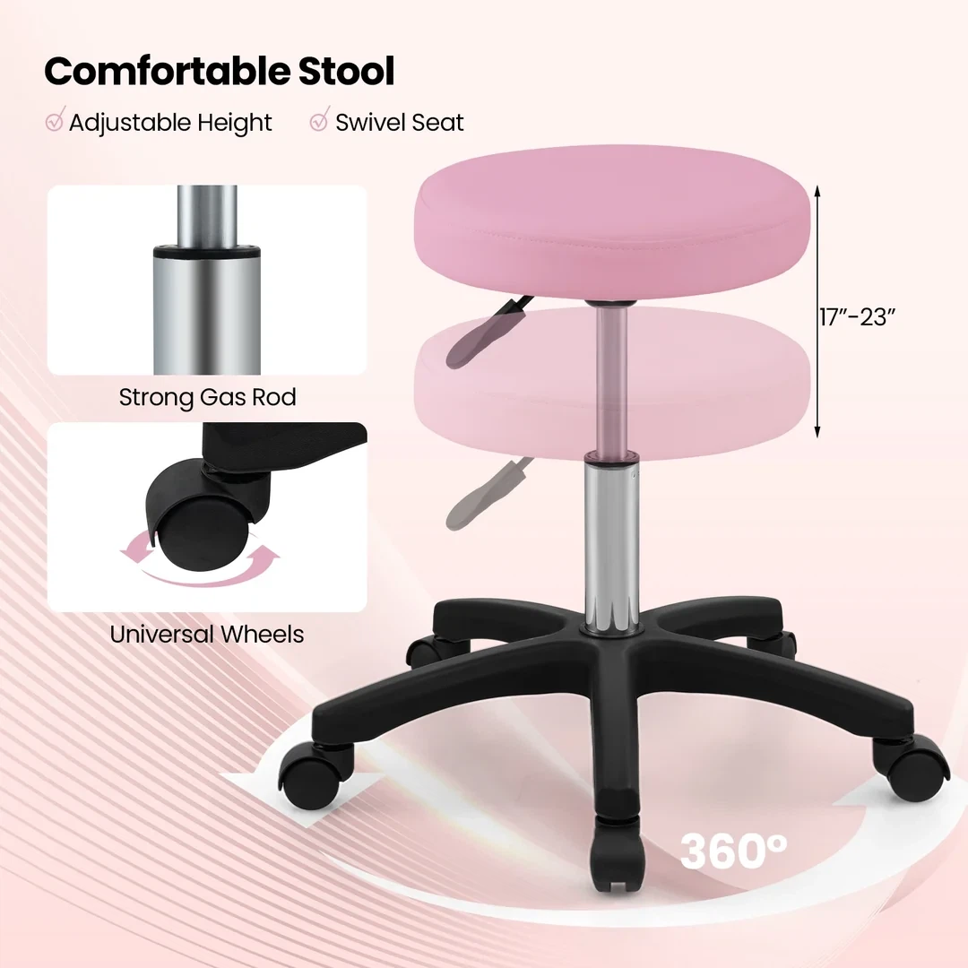 Pink Adjustable Facial Chair and Stool Set - photo 4