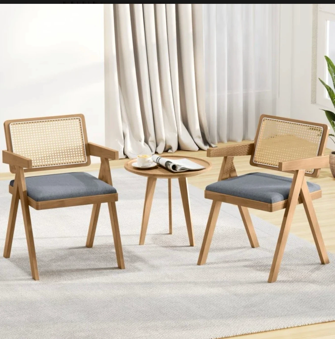 Set of 2 Costway Modern Dining Chairs - photo 2