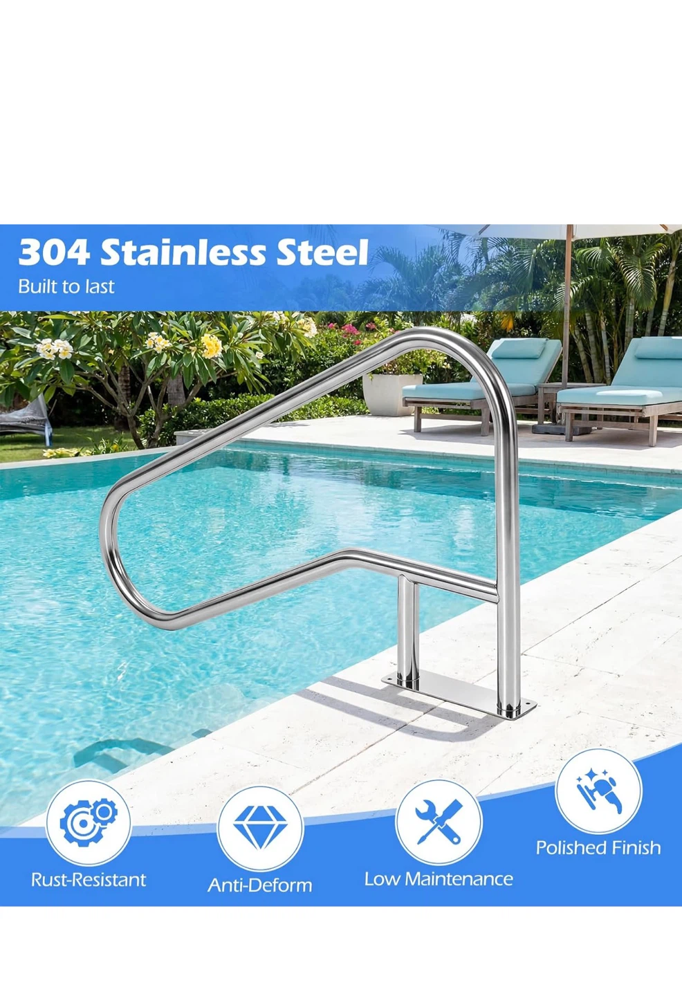 Stainless Steel Pool Handrail - photo 5