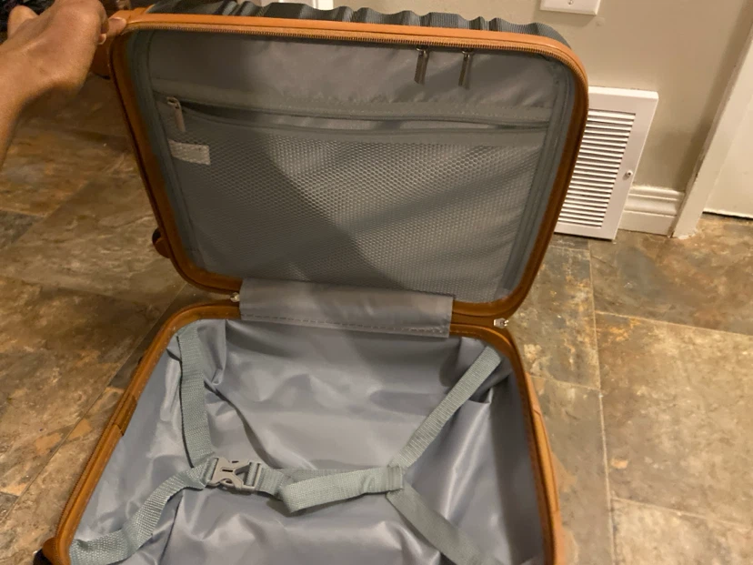 Black Carry-On Suitcase with Tan Accents - photo 5