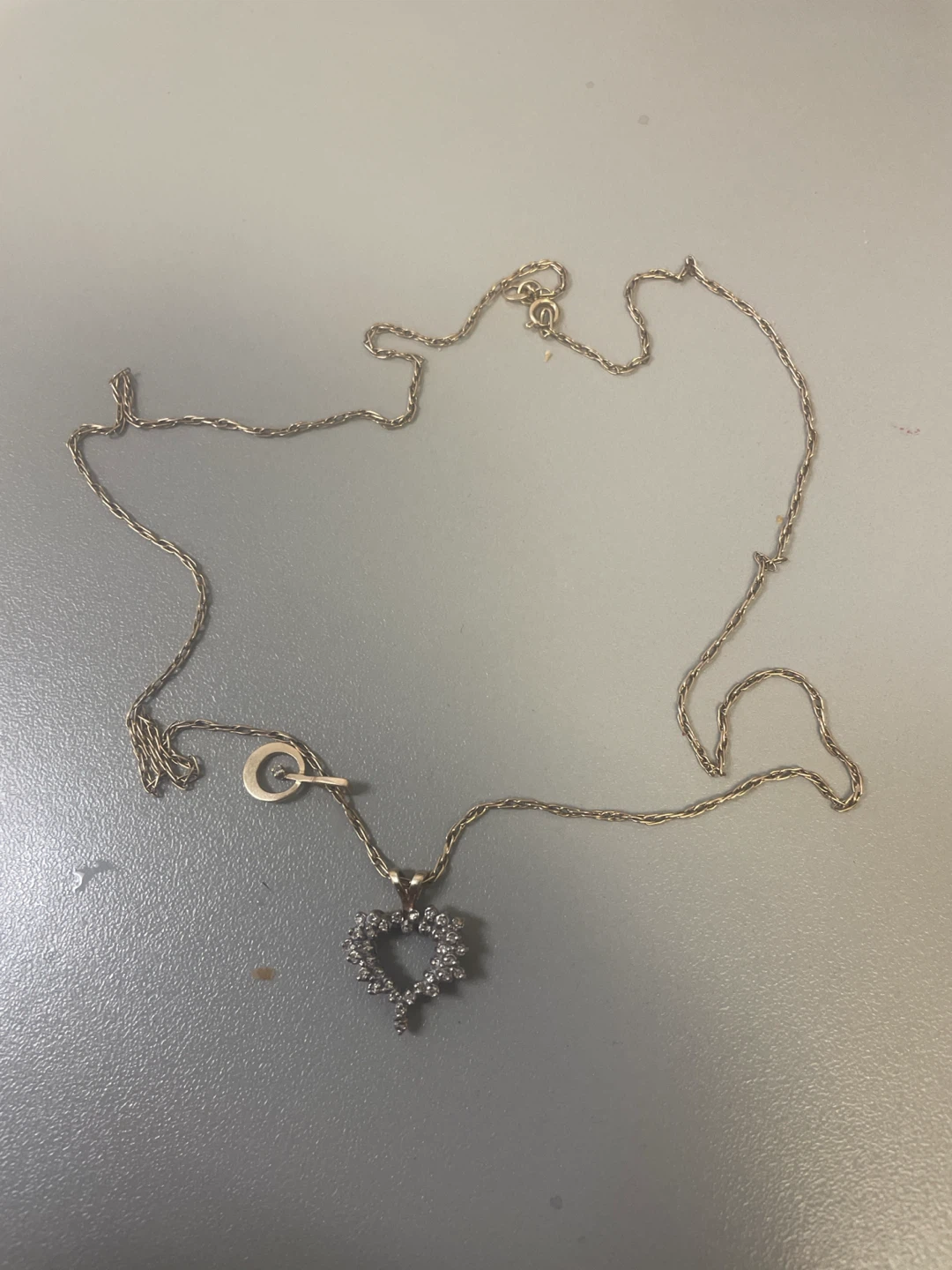 Heart Pendant Necklace with Diamonds 10k GOLD - photo 5