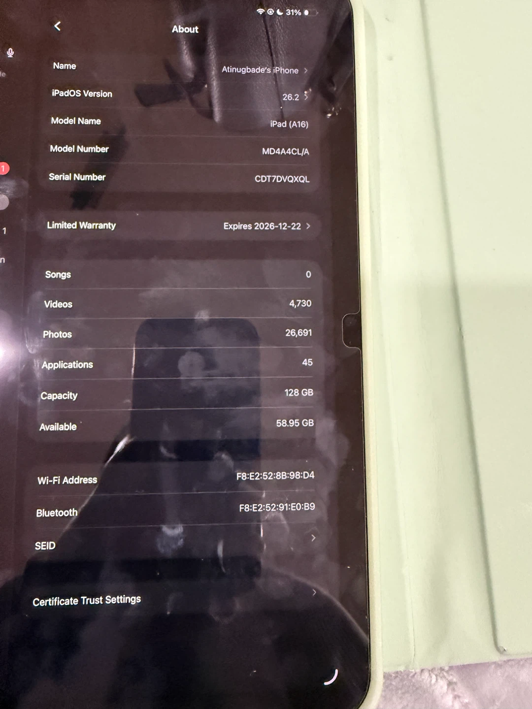 Apple iPad A16 generation 128GB - Starlight - photo 4
