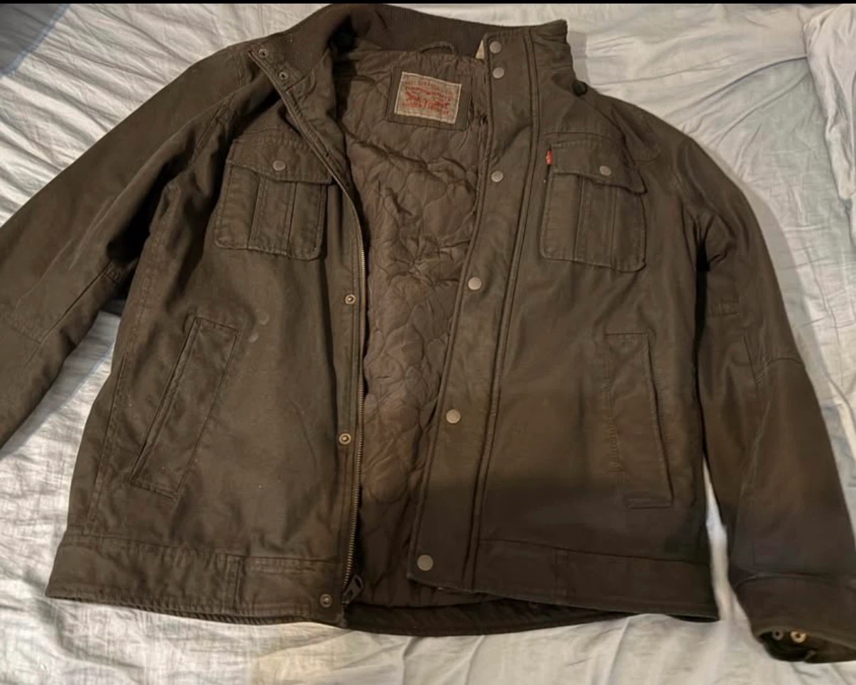 Levi's Men's Brown Quilted Lined Trucker Jacket