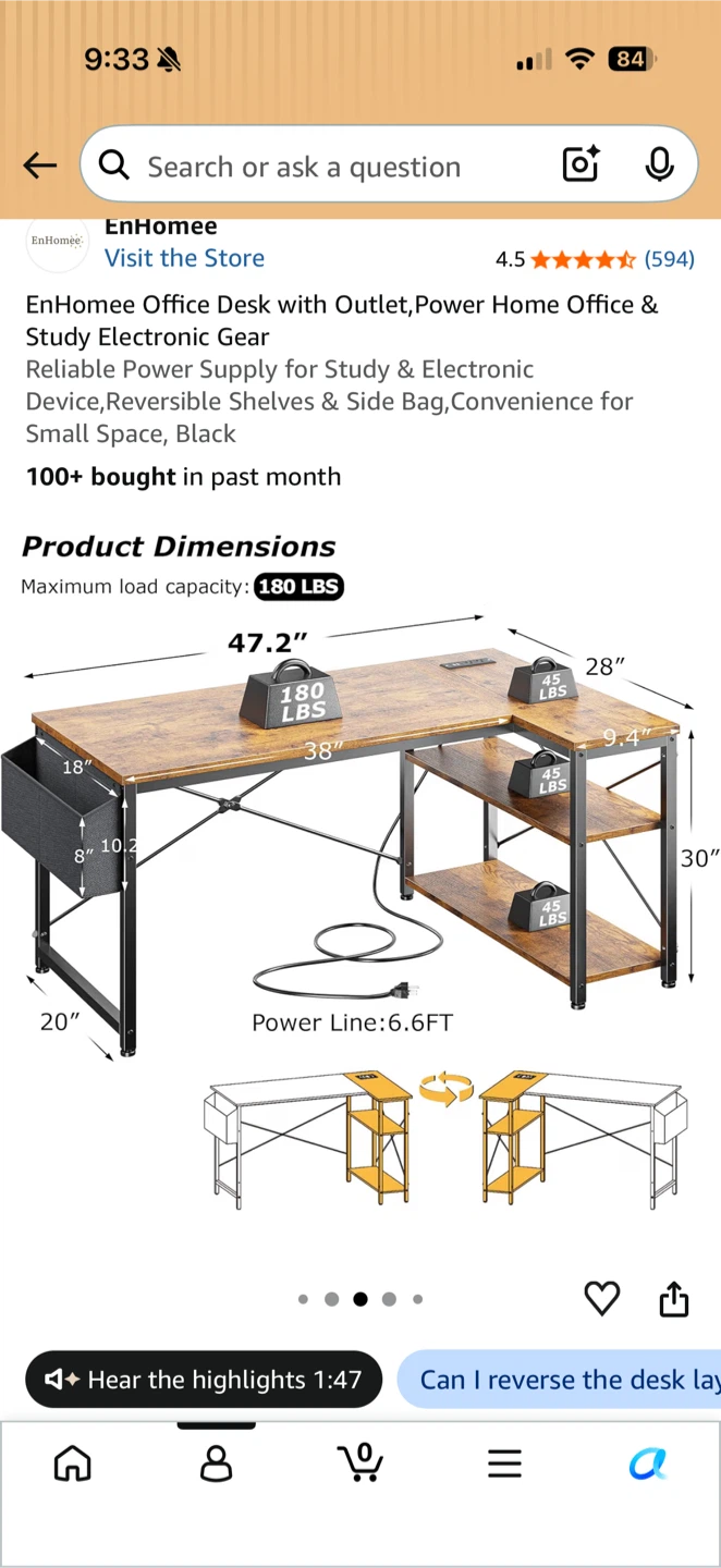 L-Shaped Office Desk - photo 2