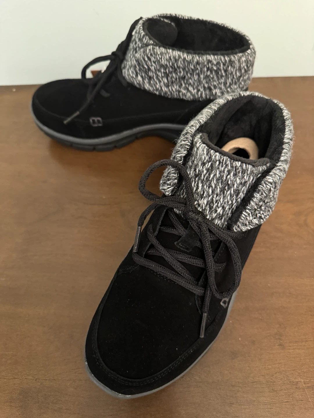 Skechers Hands Free Slip-Ins Black Boots Size 7.5