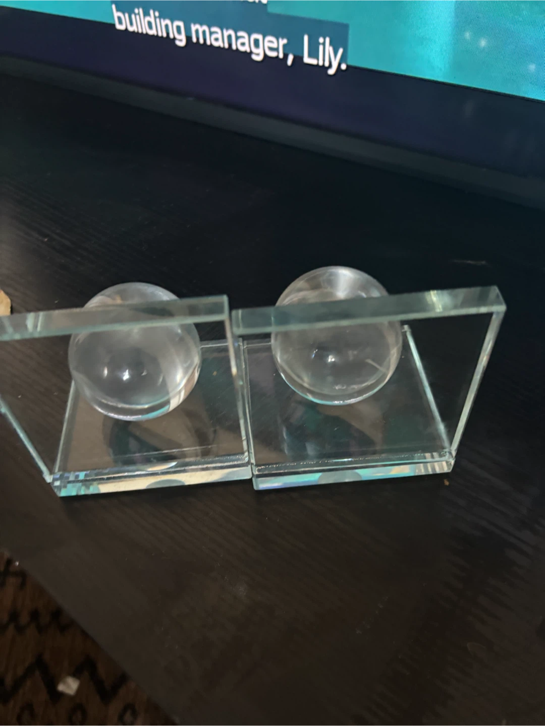 Glass Sphere Bookends Set - photo 3