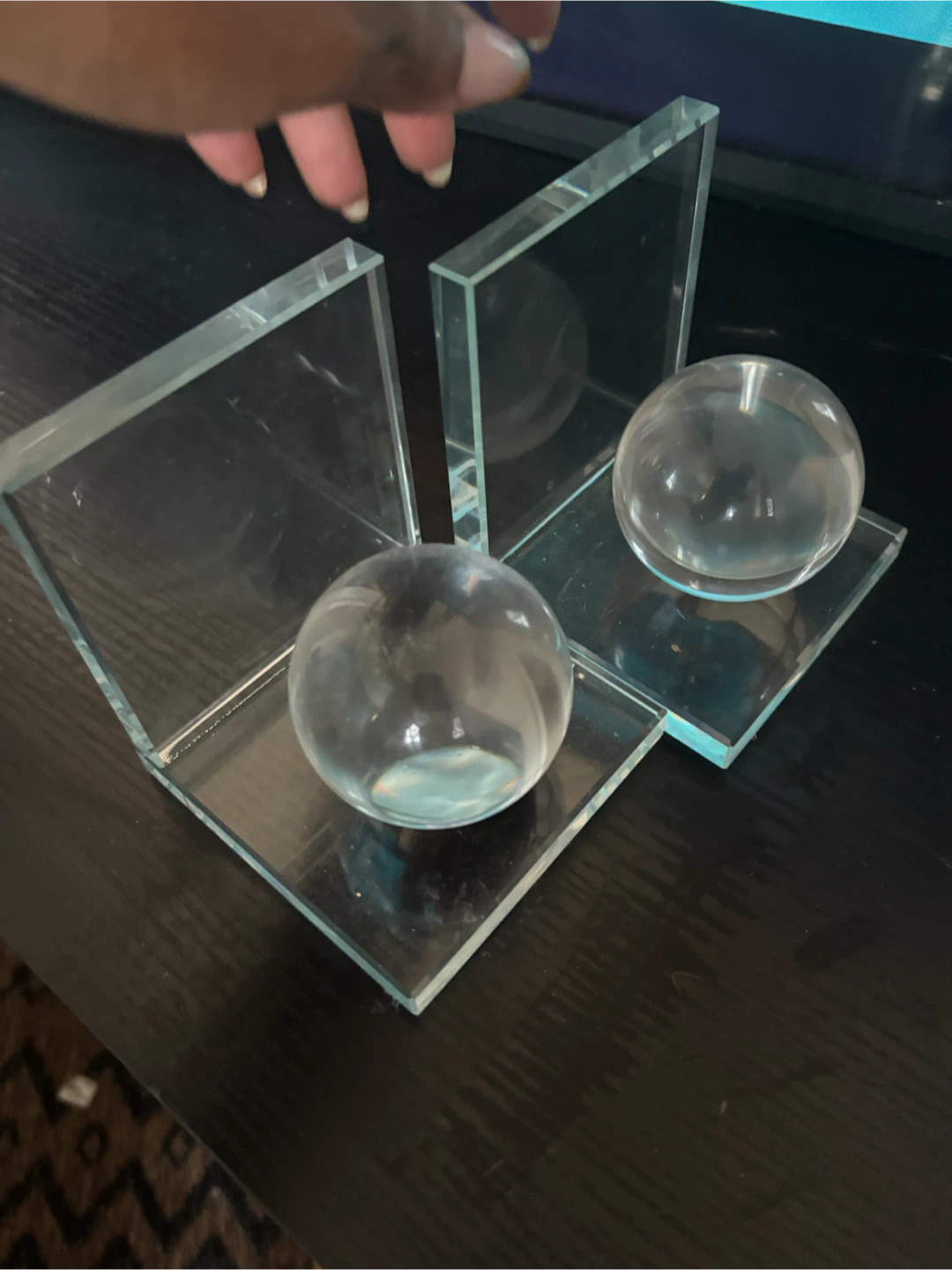 Glass Sphere Bookends Set - photo 4