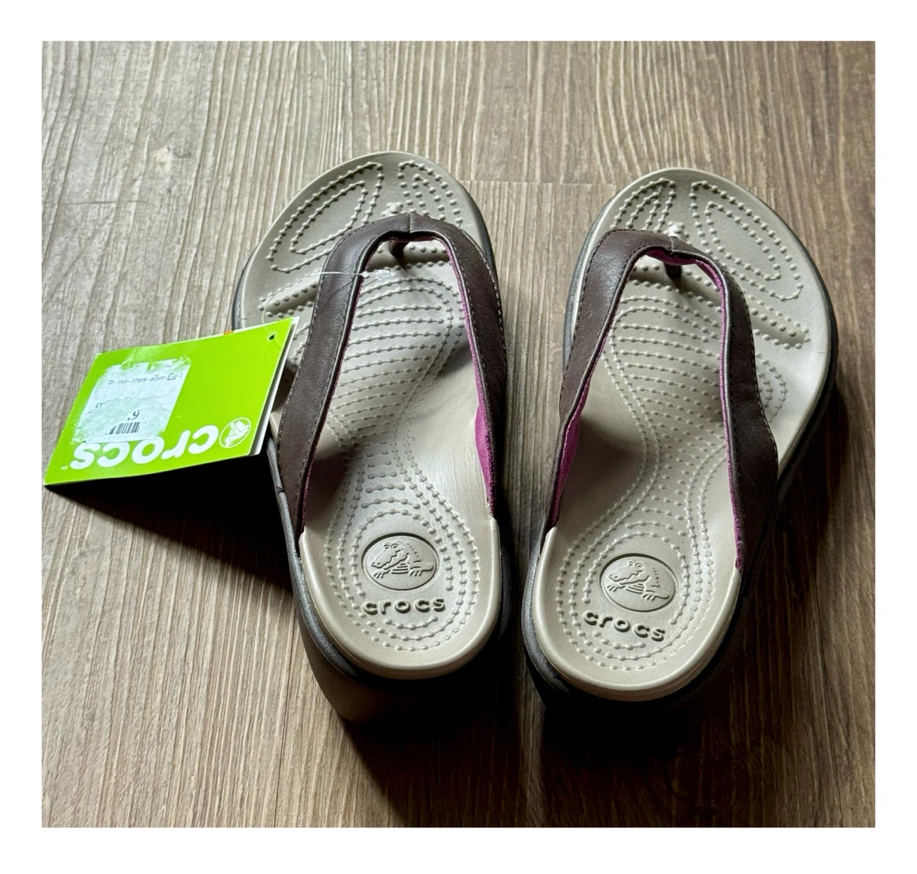 Brand new Crocs Capri Leather Flip Wedge Size 8 - photo 2
