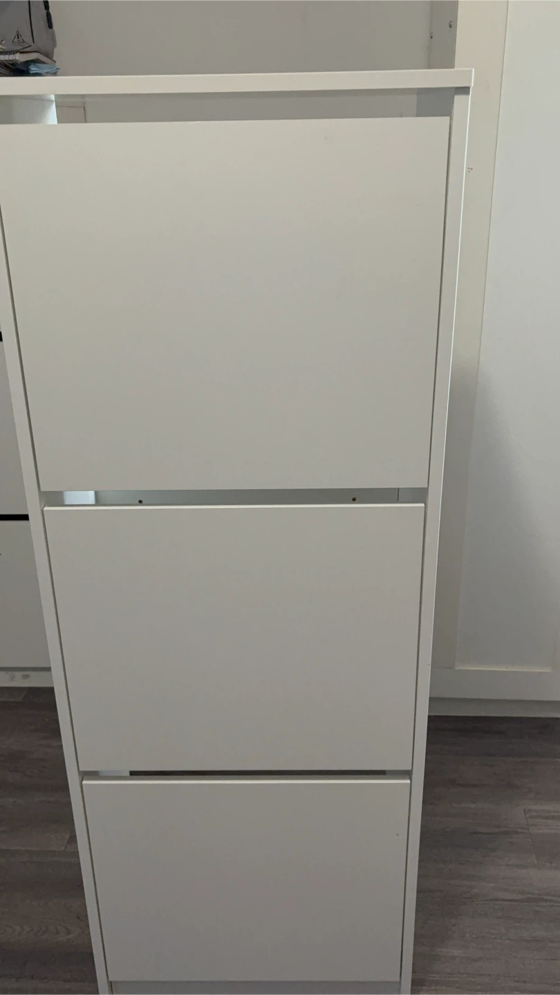 White 3-Tier Shoe Cabinet - photo 2