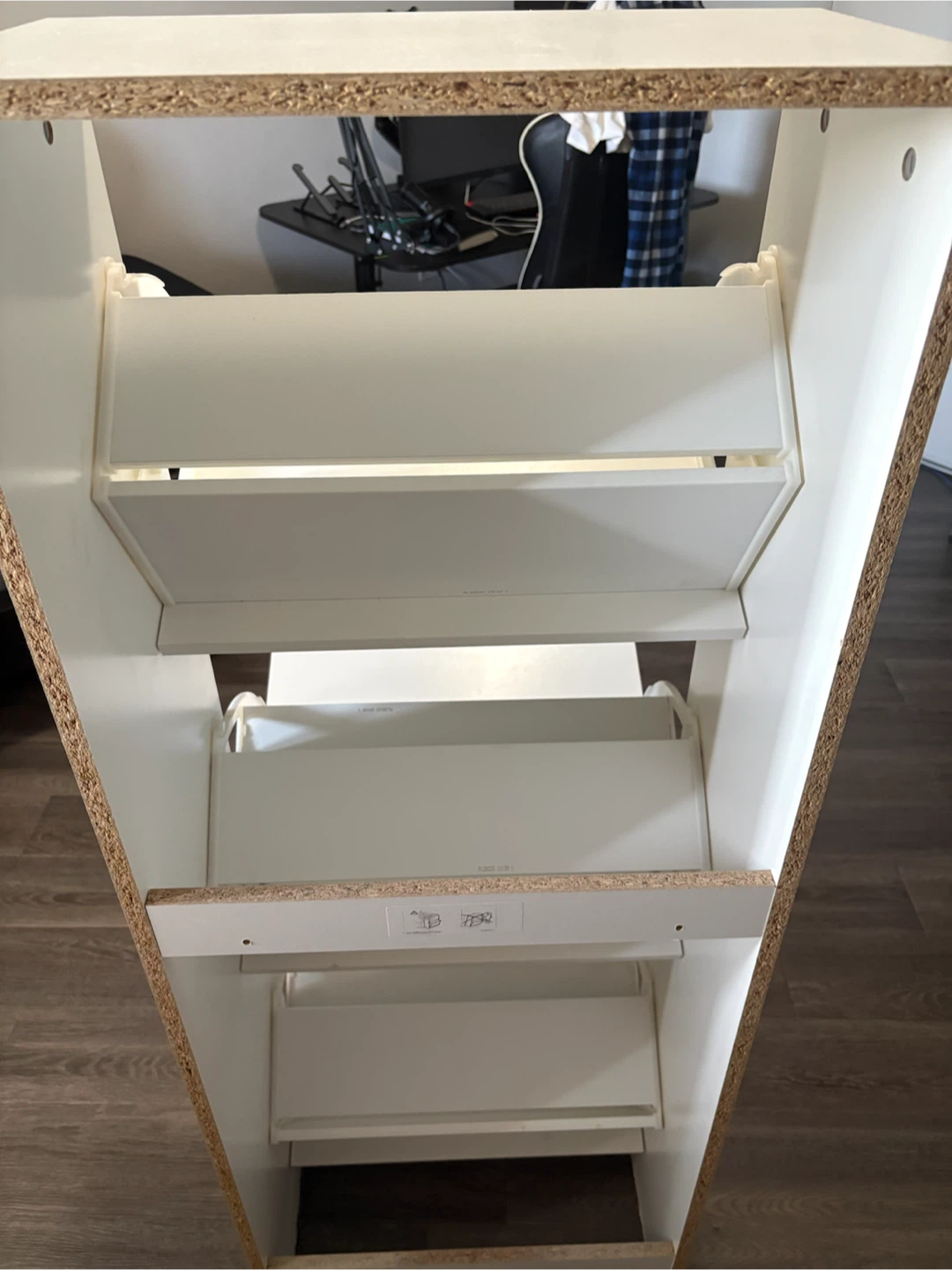 White 3-Tier Shoe Cabinet - photo 3