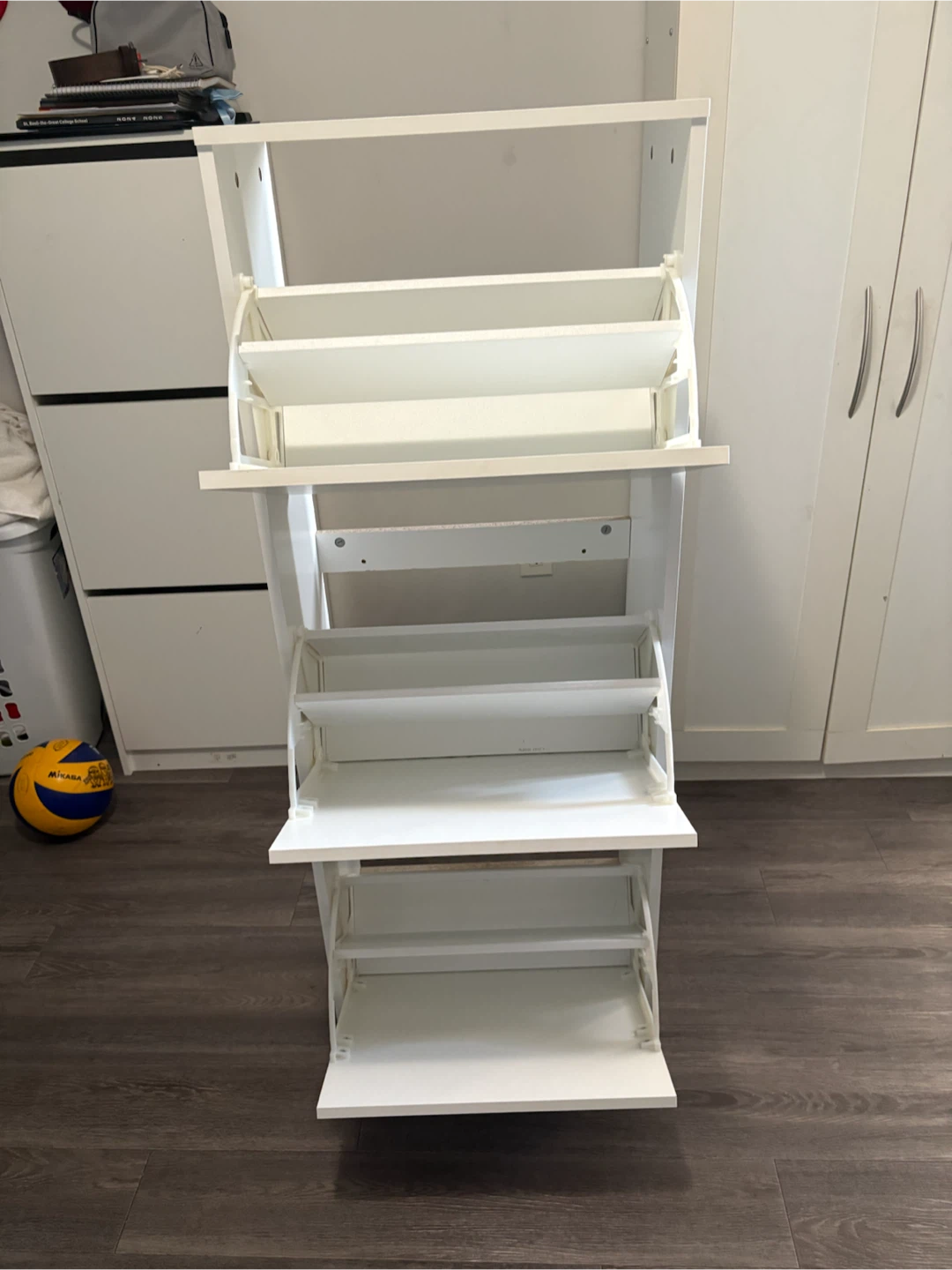 White 3-Tier Shoe Cabinet - photo 4