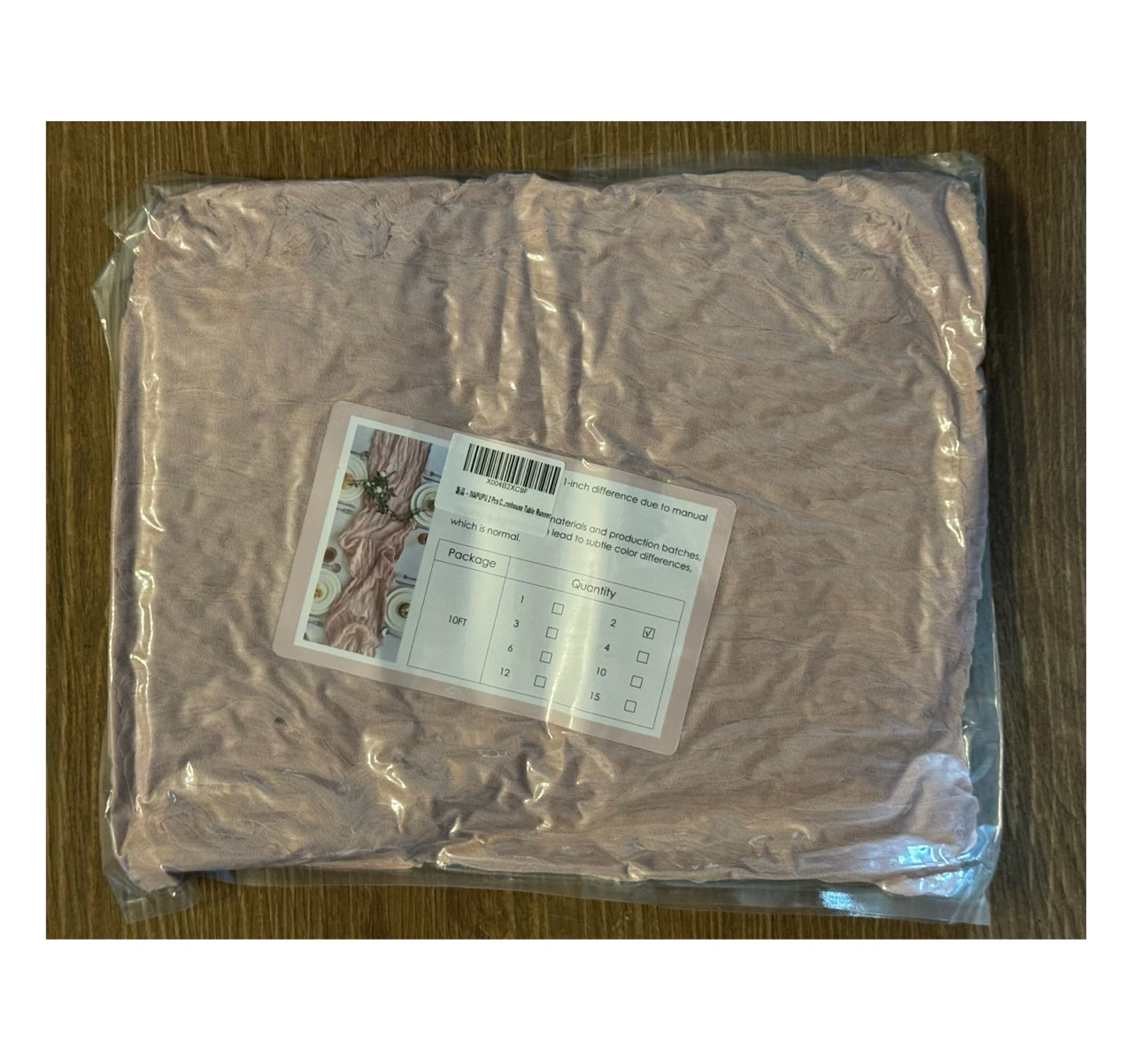 Brand new 2 Pcs 12”x35” Cheesecloth Table Runner - photo 2