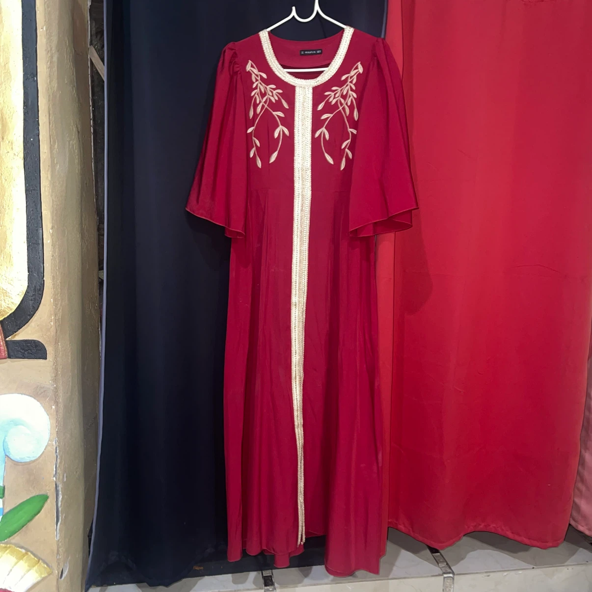 Red & Gold Long Dress