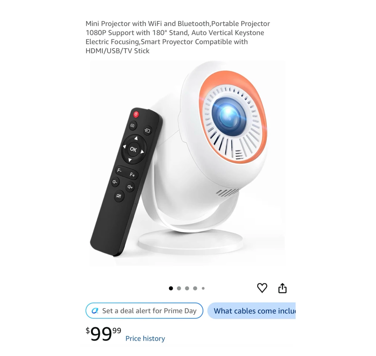 Brand new Mini Projector with WiFi and Bluetooth