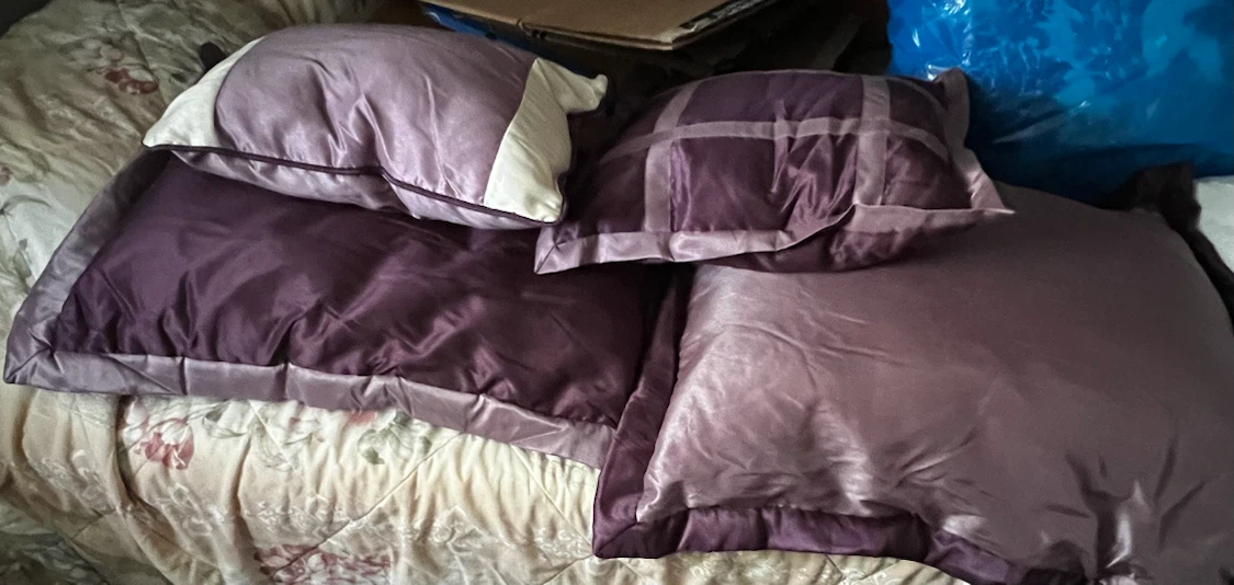 Purple Comforter Set with Decorative Pillows - photo 5