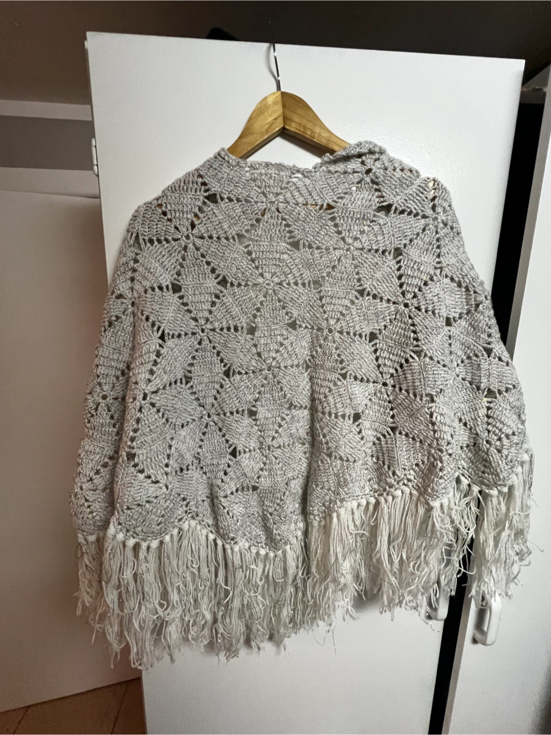 Crocheted Shawl with Fringe - photo 2