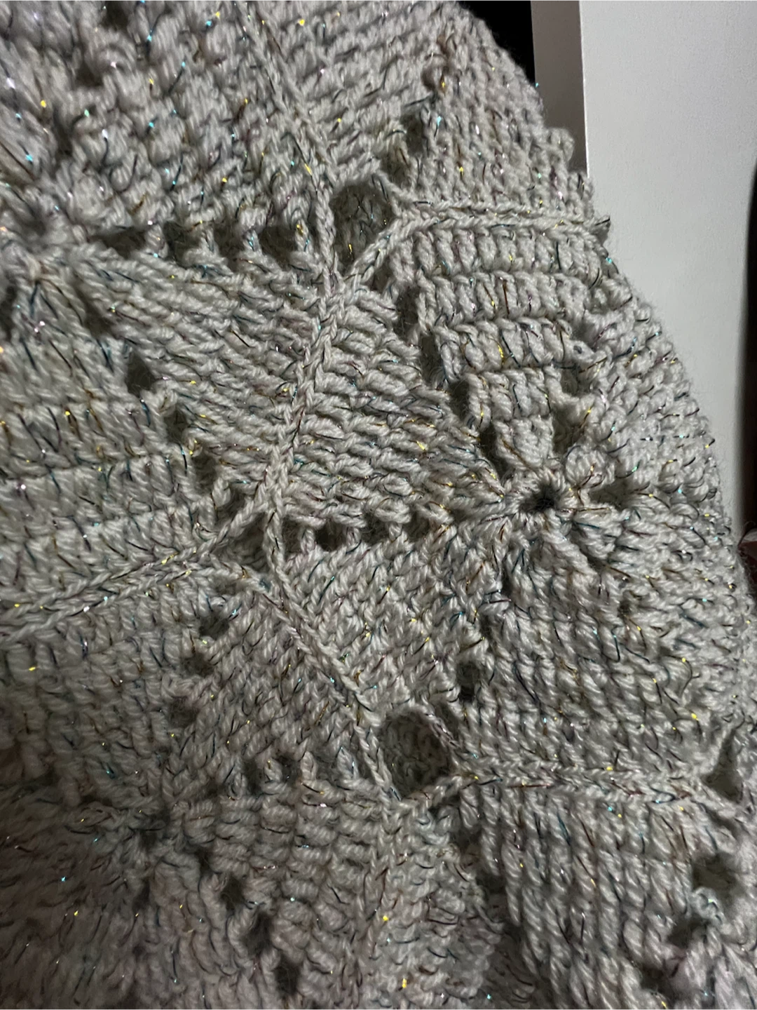 Crocheted Shawl with Fringe - photo 3