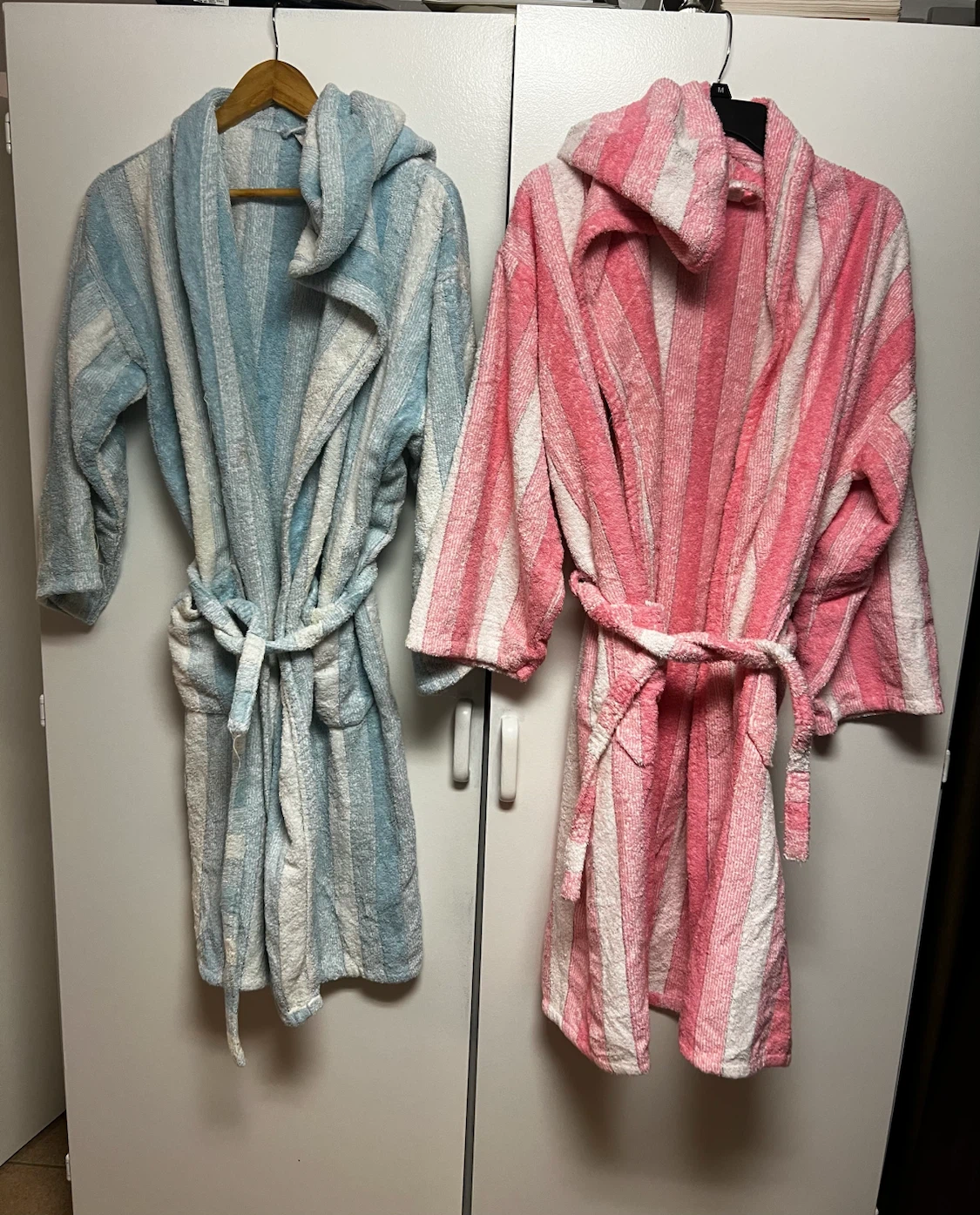 Striped Hooded Bathrobes