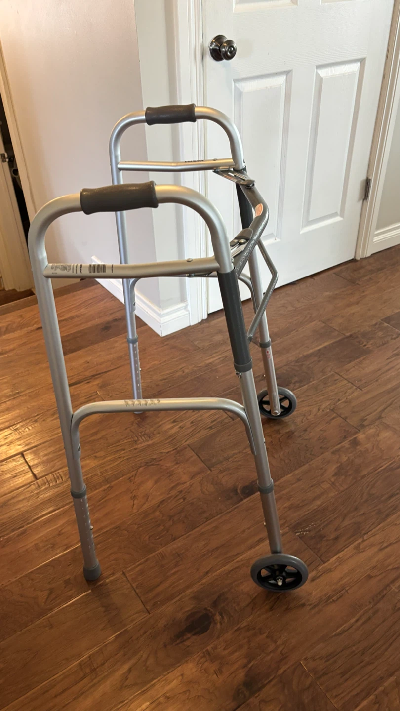 Medline Folding Walker with 5 inch wheels - photo 3