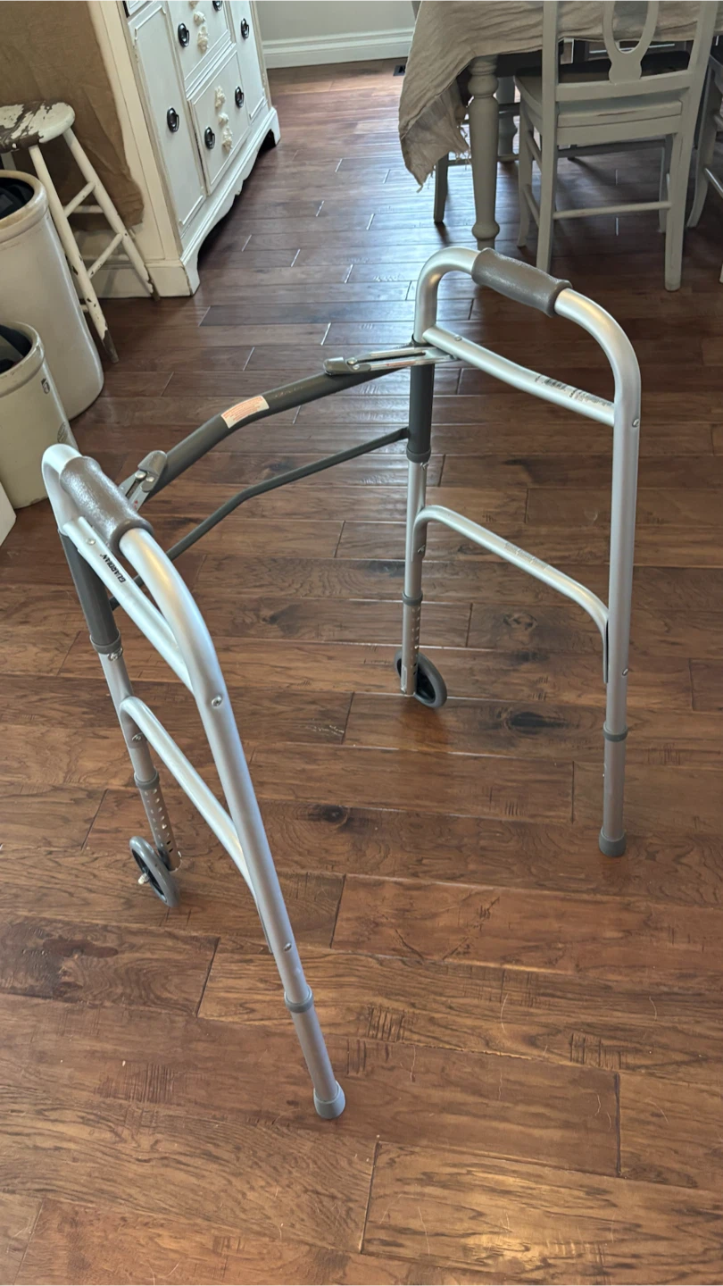Medline Folding Walker with 5 inch wheels - photo 4