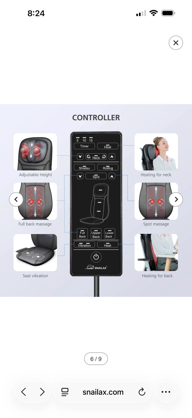 Snailax Shiatsu Back Massager - photo 4