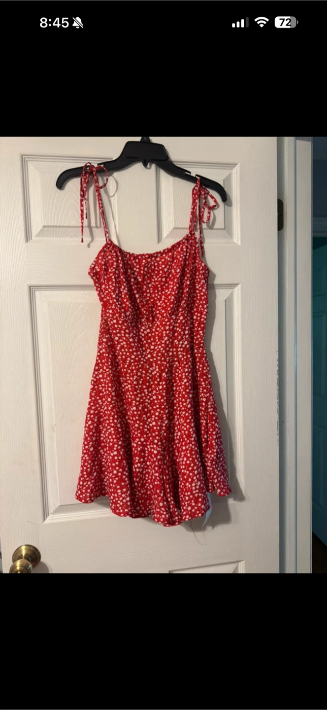 Imily Bela Red Floral Print Mini Dress