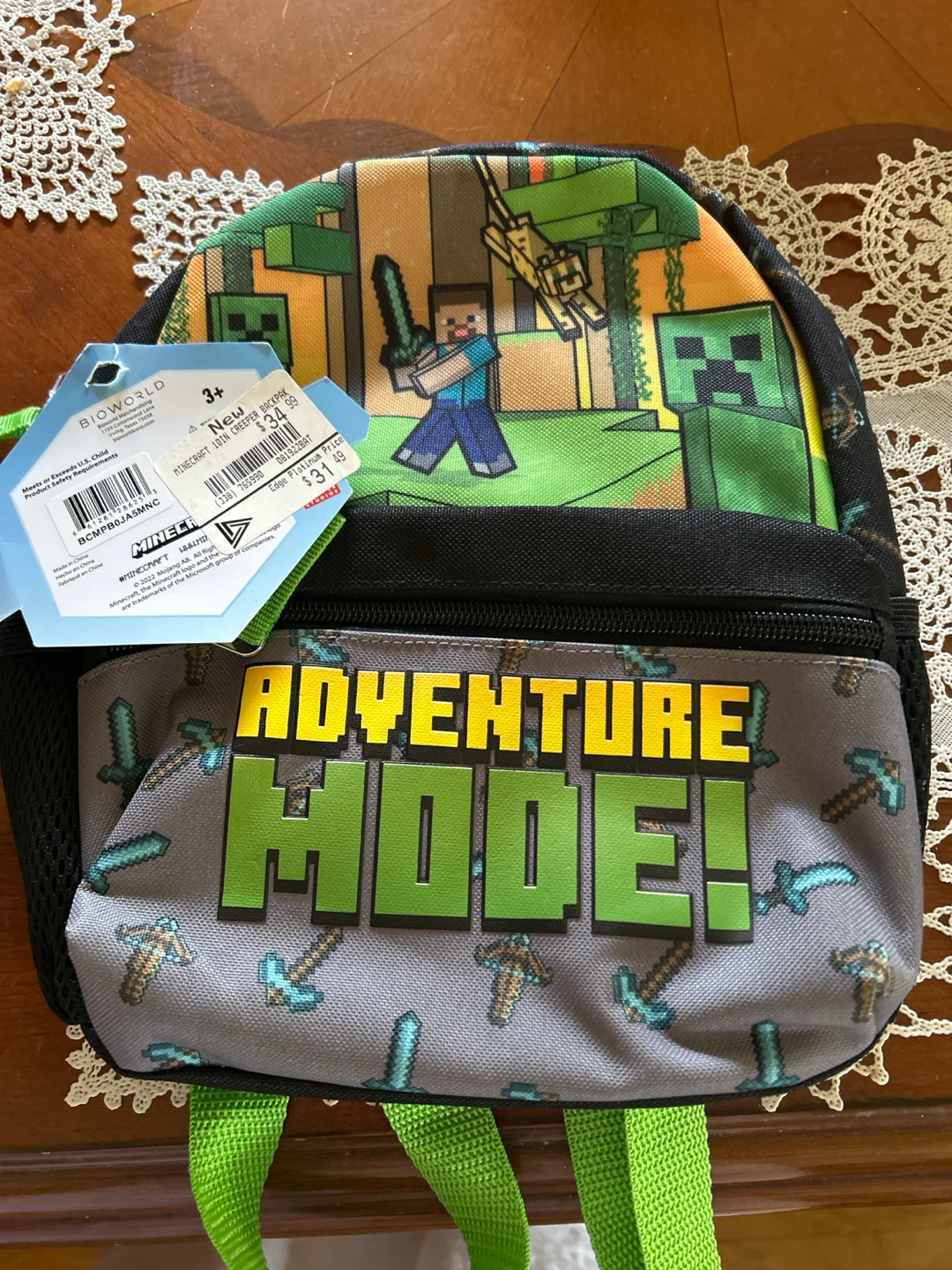 Bioworld Minecraft 10in Creeper Backpack