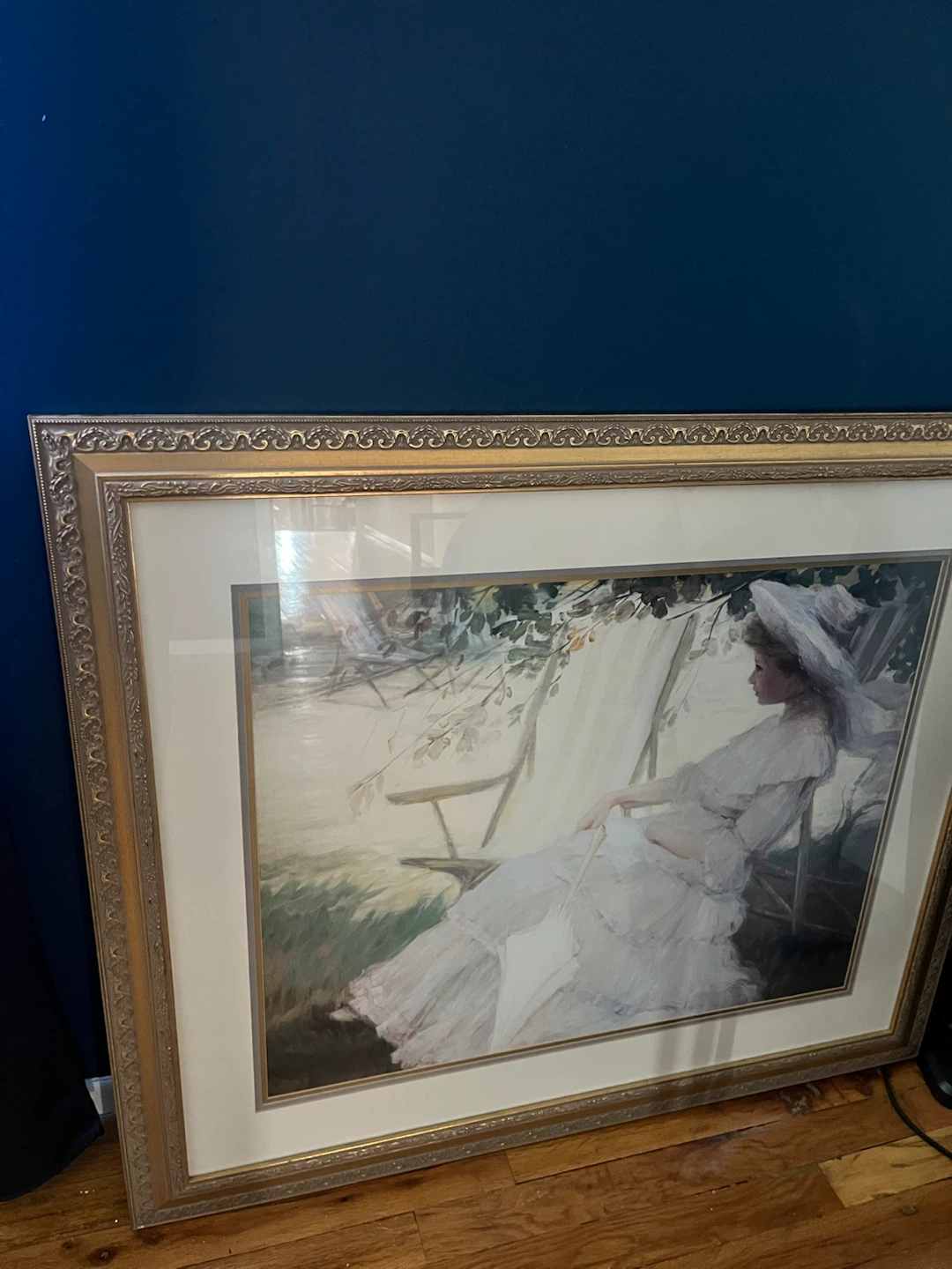 Framed Print of Woman in Victorian Dress
