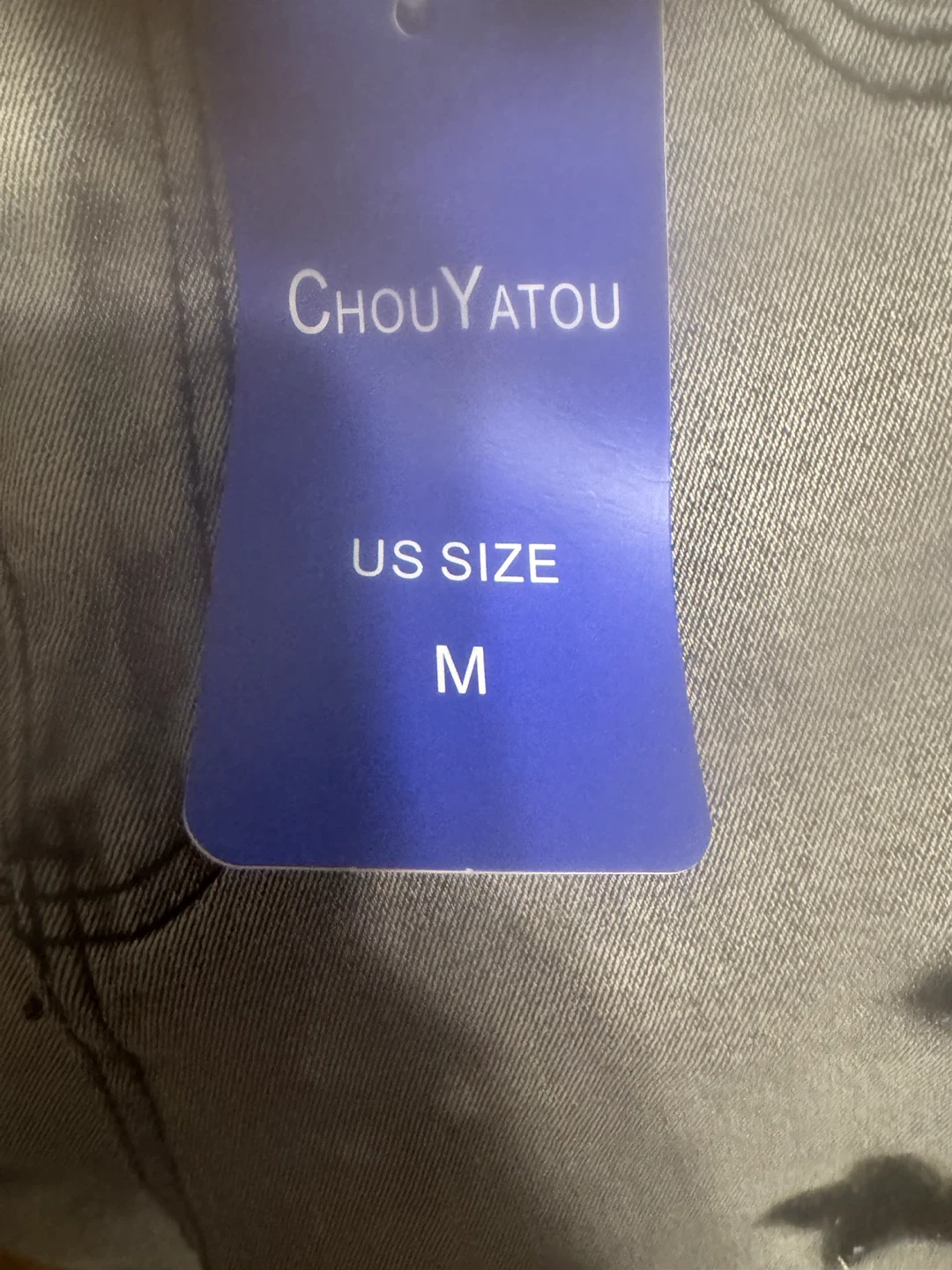 ChouYatou Women's Grey Star Print Jeans Size M - photo 3